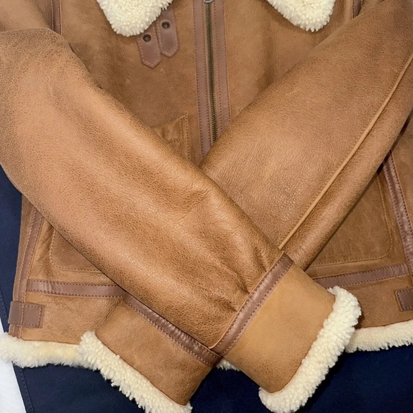 Women’s Med Polo Leather Bomber - Picture 3 of 4